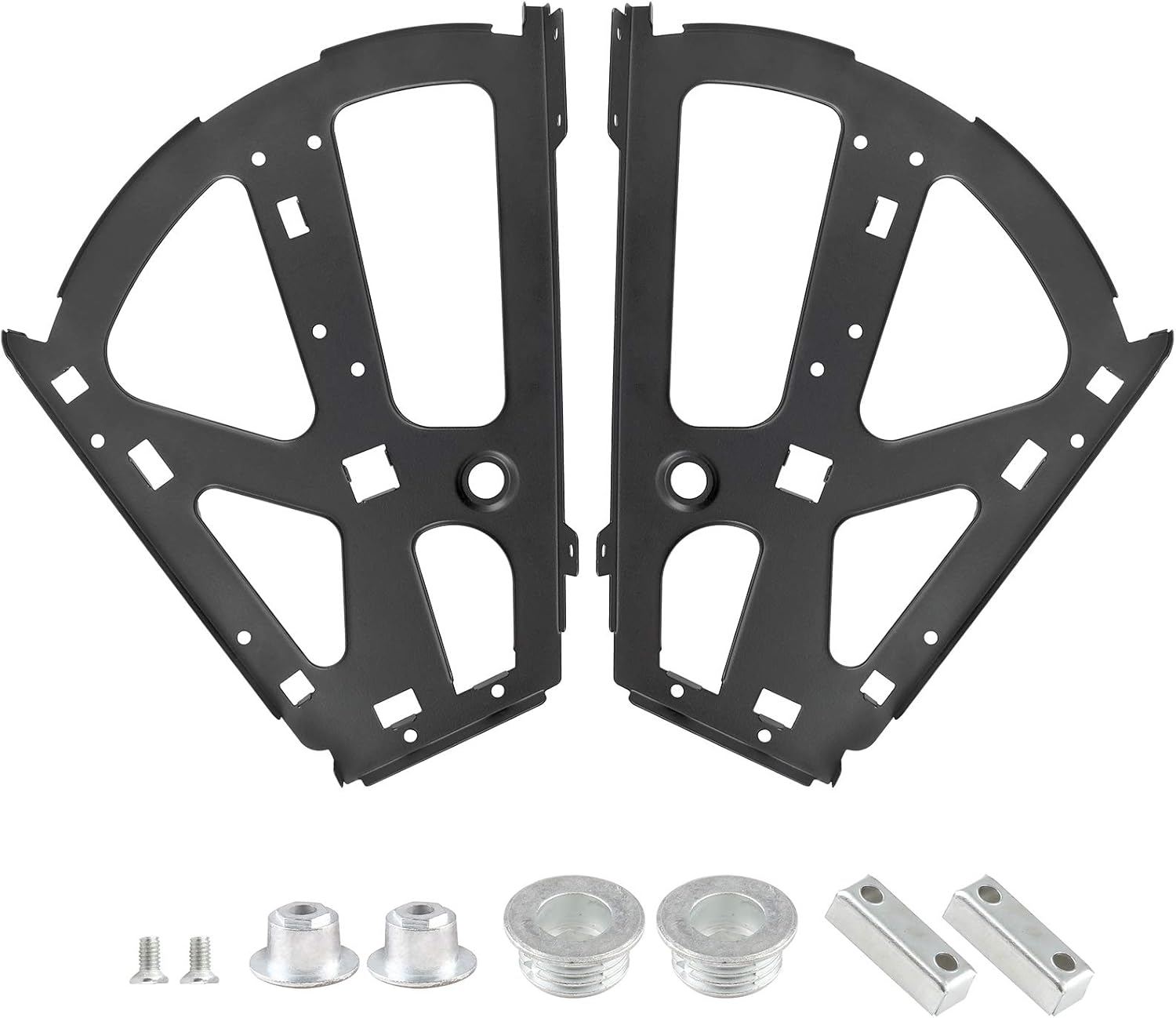 Black Stainless Steel Shoe Cabinet Hinges Flip Frames for Kitchen Living Room - 2 Layers Shoe Drawer Cabinet Replacement Fittings (1 Pair) - WildKart