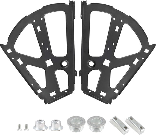 Black Stainless Steel Shoe Cabinet Hinges Flip Frames for Kitchen Living Room - 2 Layers Shoe Drawer Cabinet Replacement Fittings (1 Pair) - WildKart