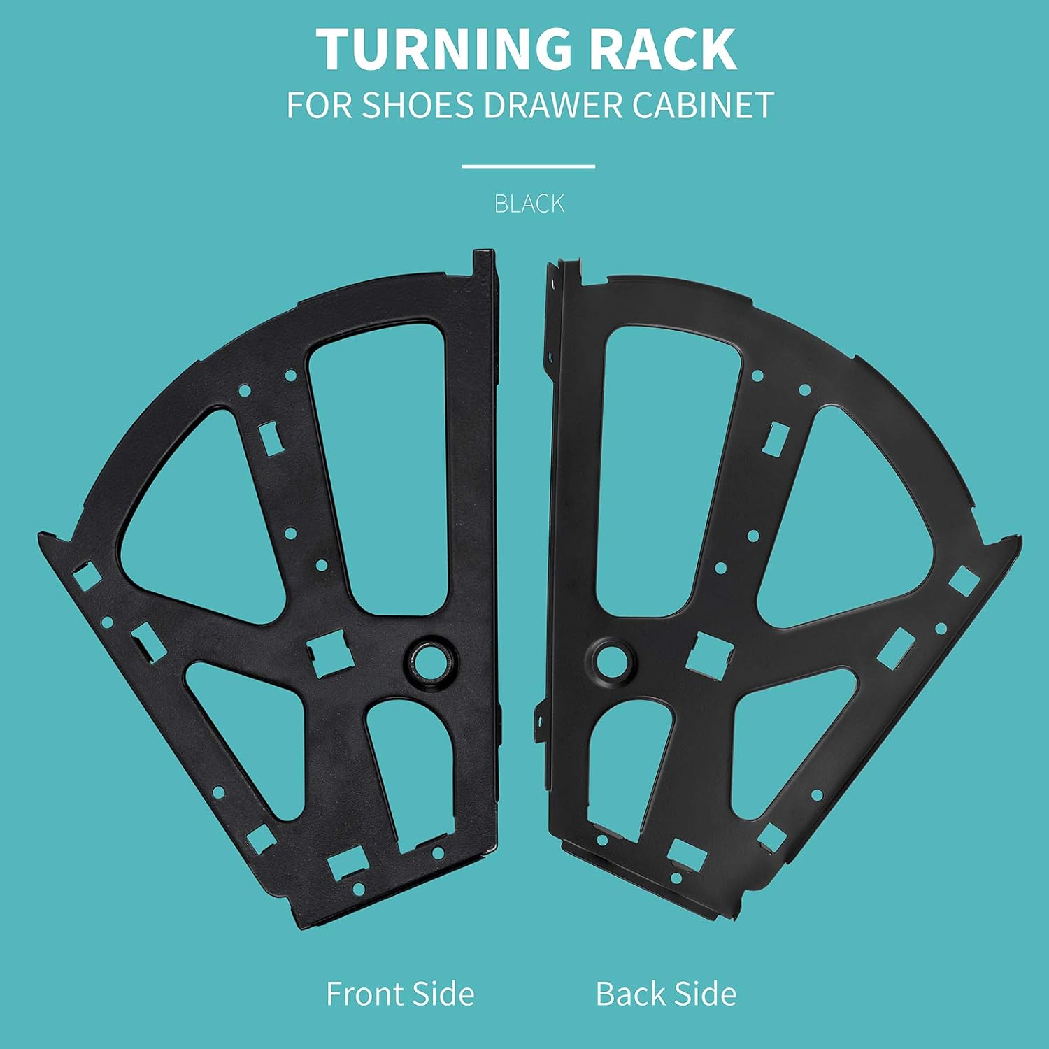 Black Stainless Steel Shoe Cabinet Hinges Flip Frames for Kitchen Living Room - 2 Layers Shoe Drawer Cabinet Replacement Fittings (1 Pair) - WildKart