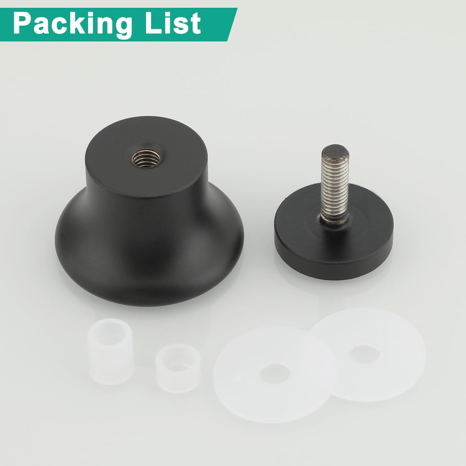 Black Stainless Steel Shower Glass Door Handle - Sliding Bathroom Knob Replacement - Solid SUS304 Hardware - Alise XLS400DB-B