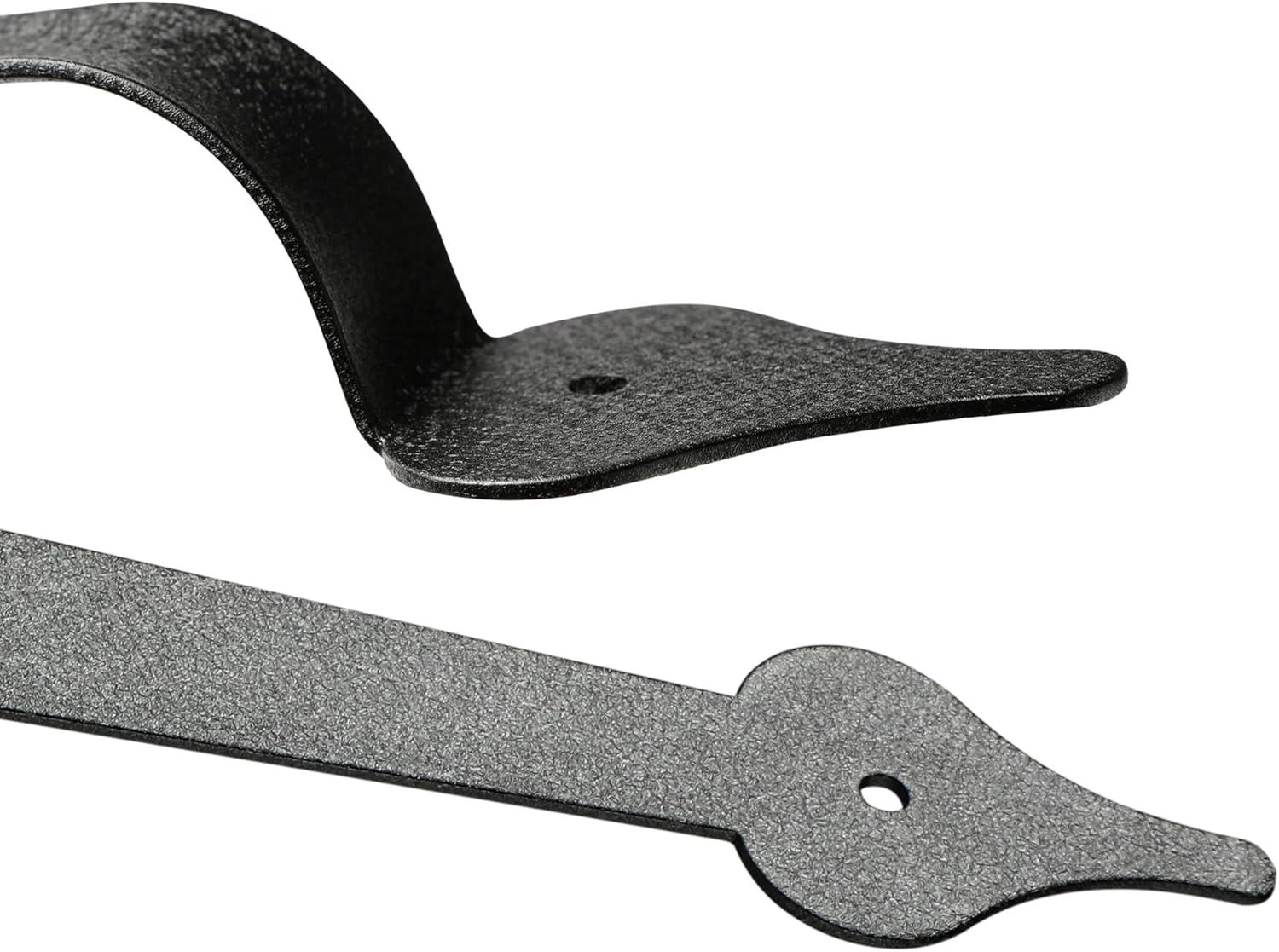 Black Steel Garage Door Decorative Hinges Handles Hardware Kit - Screw Mount, Skysen Accents (2 Pack) - WildKart