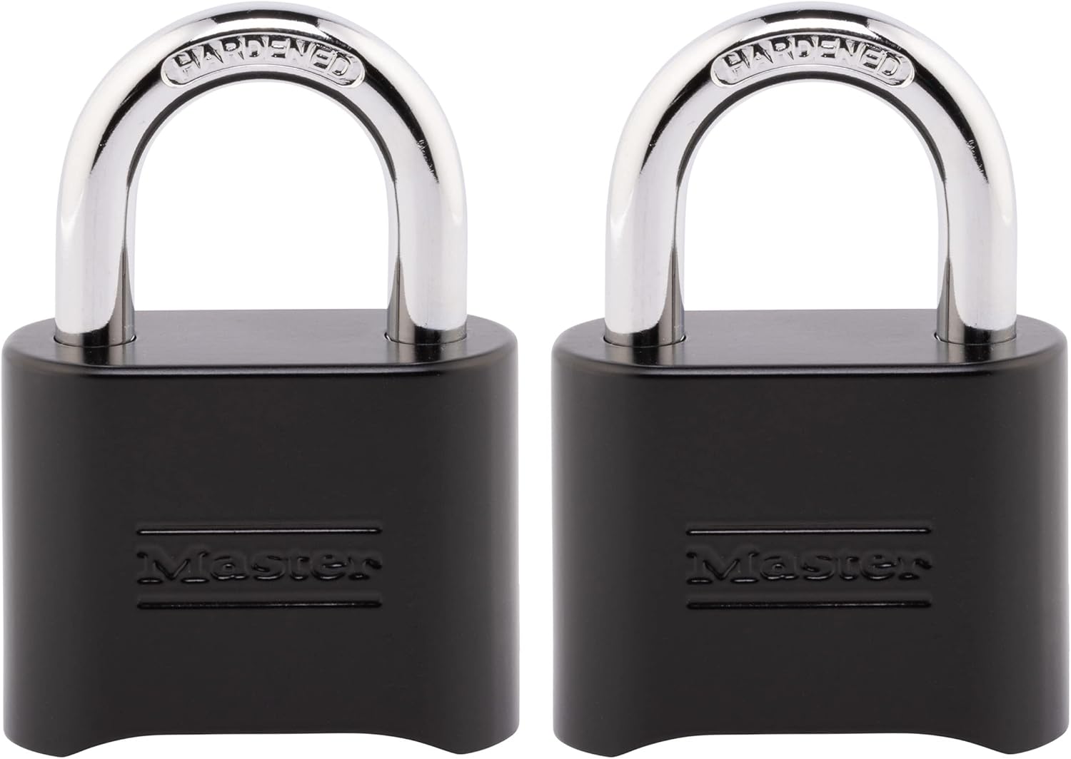 Black Weather-Resistant Combination Padlock Set for Gym Locker, Gate, Shed - 2 Pack, Indoor/Outdoor, Master Lock 178EC2 - WildKart