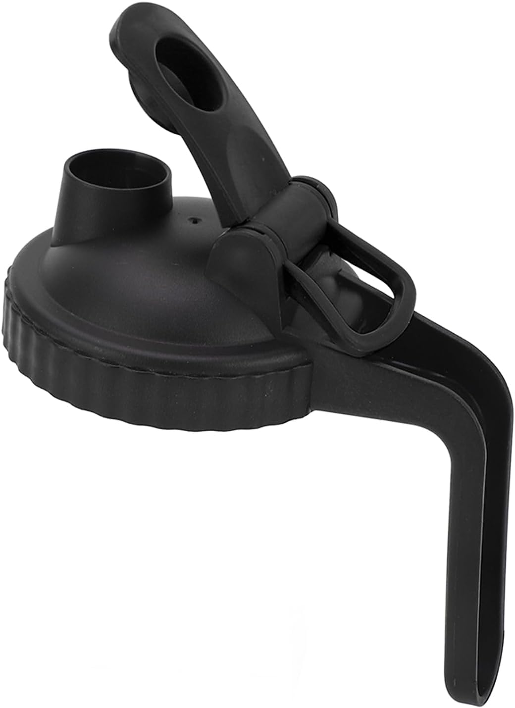 Black Wide Mouth Mason Jar Pour Spout Lid - Leak Proof Flip Cap with Handle for Easy Mess-Free Pouring