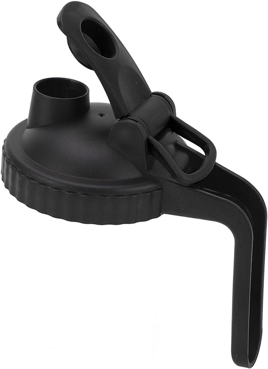Black Wide Mouth Mason Jar Pour Spout Lid - Leak Proof Flip Cap with Handle for Easy Mess-Free Pouring