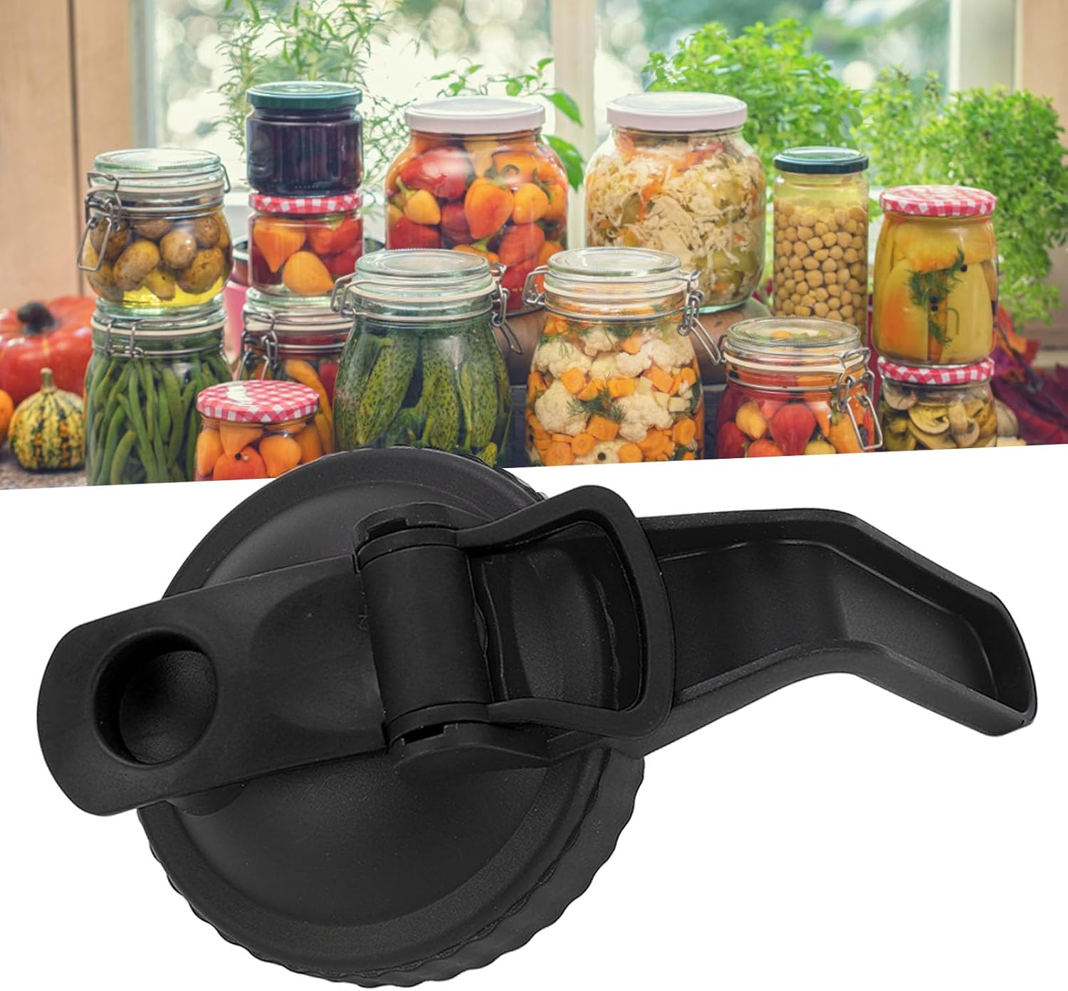 Black Wide Mouth Mason Jar Pour Spout Lid - Leak Proof Flip Cap with Handle for Easy Mess-Free Pouring