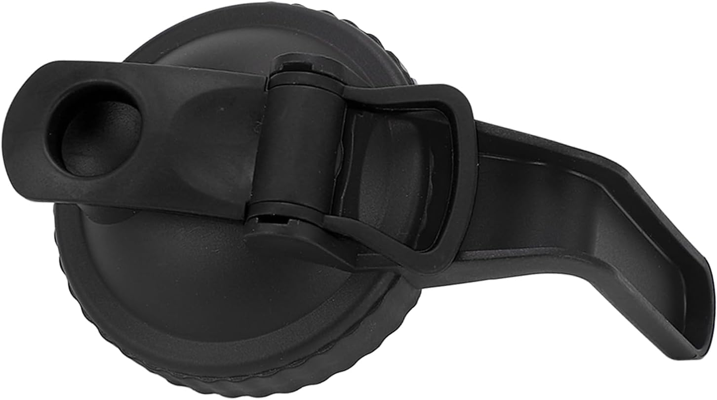 Black Wide Mouth Mason Jar Pour Spout Lid - Leak Proof Flip Cap with Handle for Easy Mess-Free Pouring