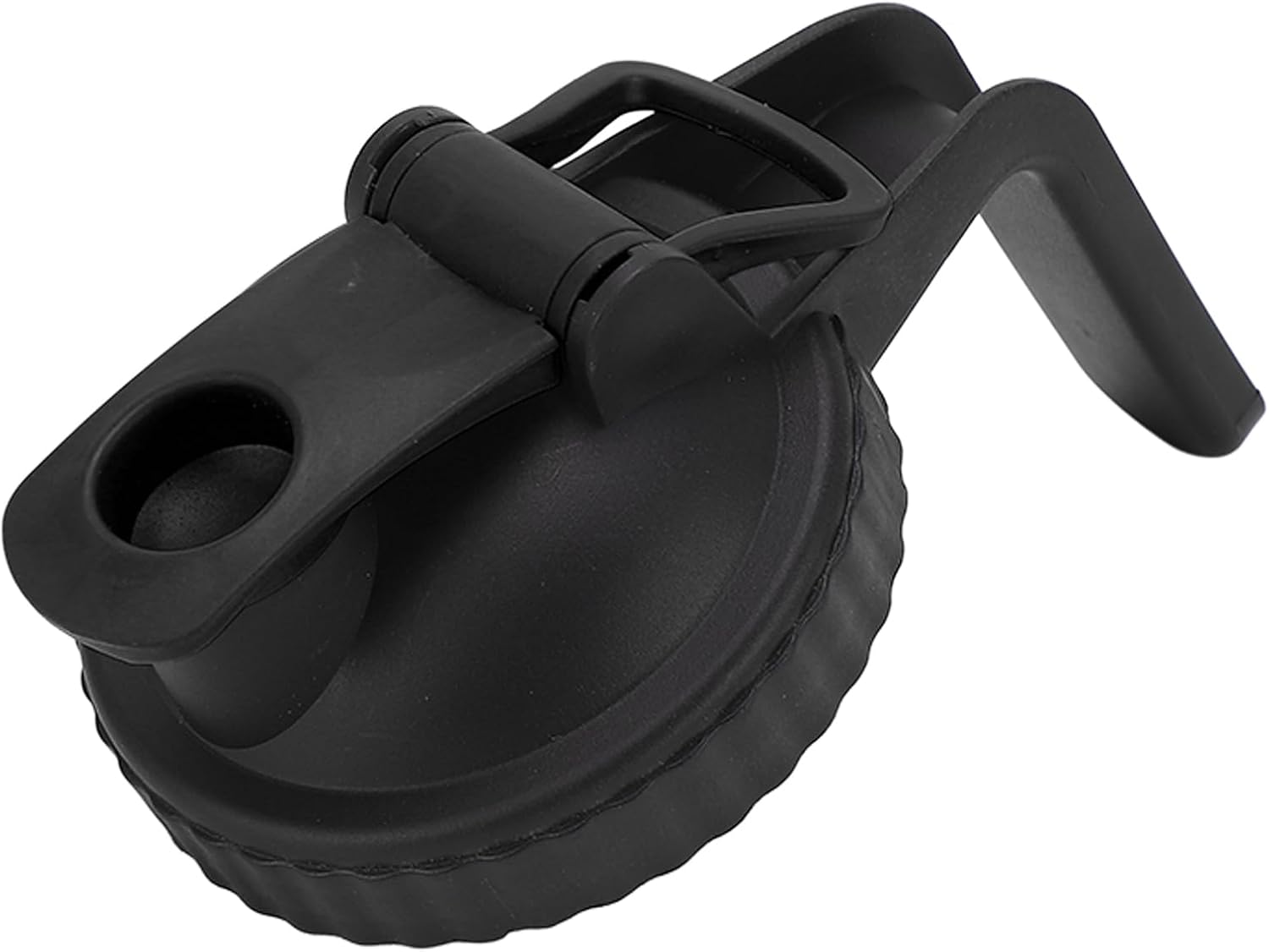 Black Wide Mouth Mason Jar Pour Spout Lid - Leak Proof Flip Cap with Handle for Easy Mess-Free Pouring