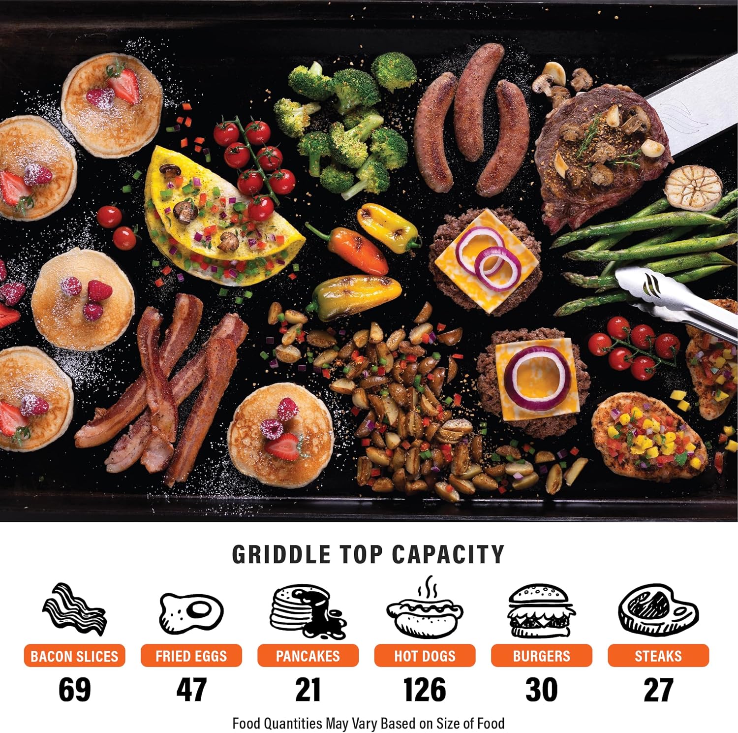 Blackstone 1984 Original 36" Flat Top Griddle Grill with Front Shelf, Side Shelf, and Magnetic Strip - Heavy Duty Outdoor Cooking Station