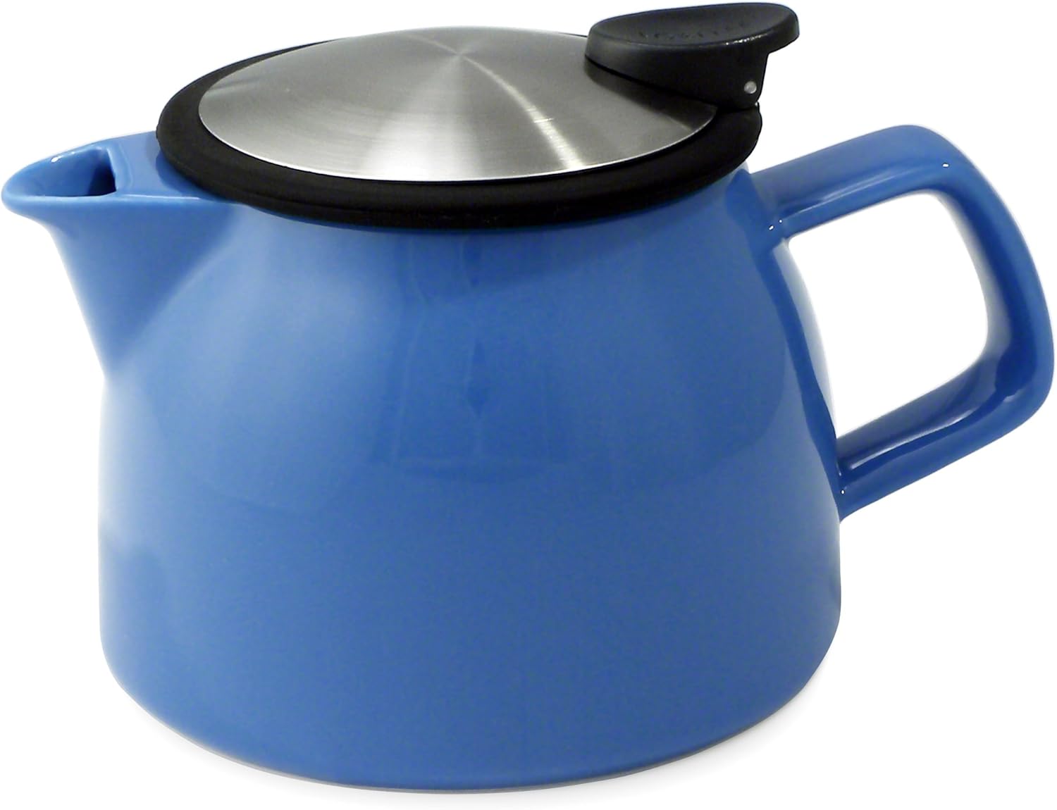 Blue 16-Ounce FORLIFE Bell Ceramic Teapot with Basket Infuser