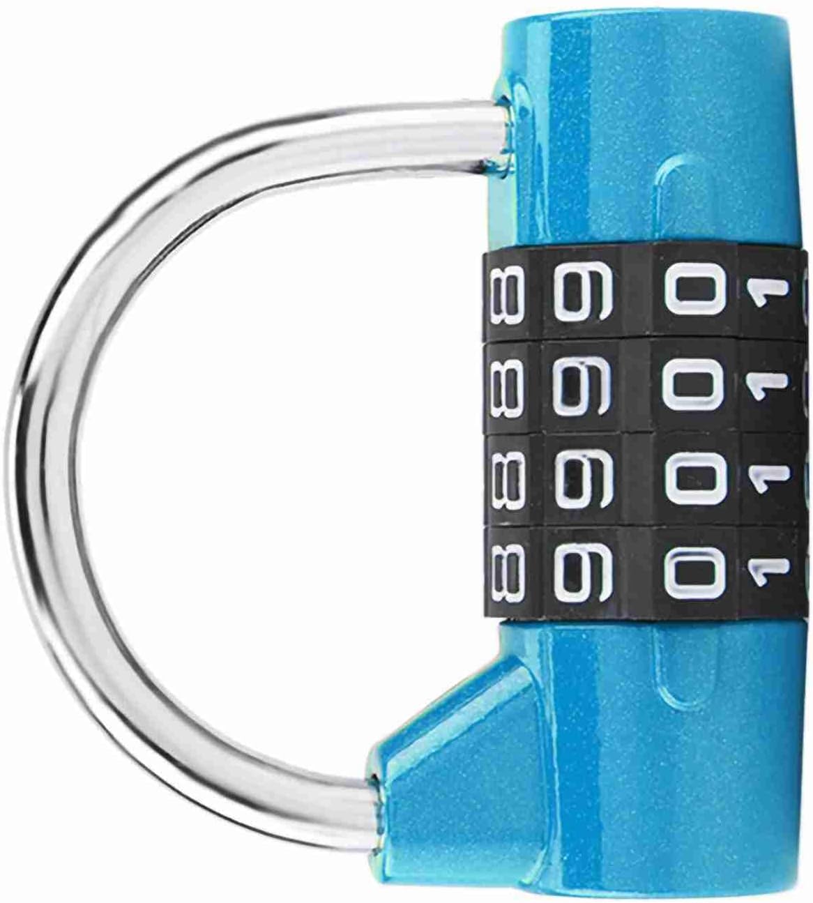 Blue 4 Dial Digit Code Padlock with Changor Security Password Lock for Luggage, Cabinets, Toolboxes, and Lockers - Prevent Theft