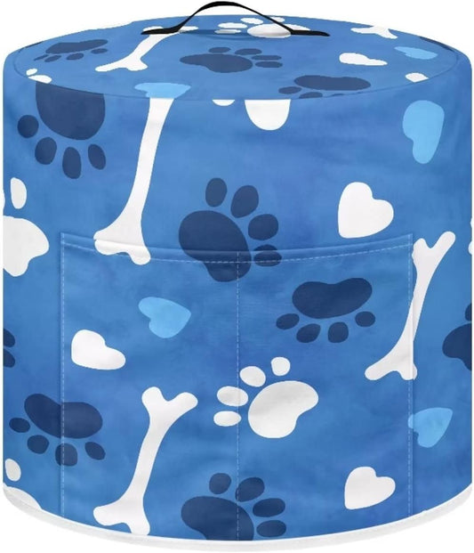 Blue Dog Paw Print Dust Cover for 6 Qt Instant Pot, Pressure Cooker & Air Fryer Cover with Pocket & Handle - Medium Size - Talayituse