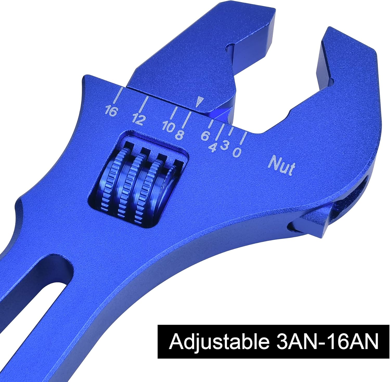 Blue Lightweight Aluminum Adjustable Wrench Spanner for EVIL ENERGY AN Hose Fitting 3AN-16AN