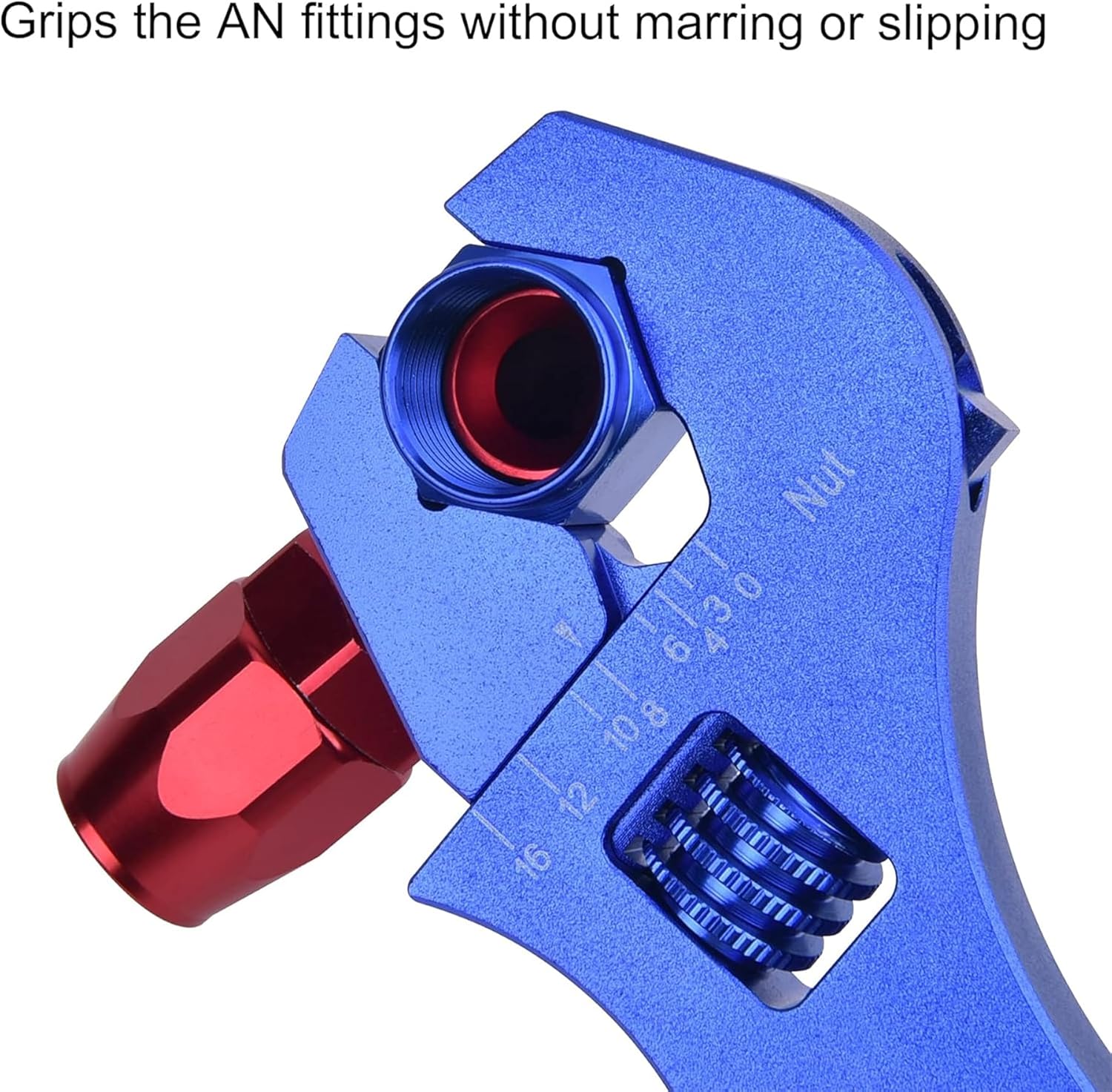 Blue Lightweight Aluminum Adjustable Wrench Spanner for EVIL ENERGY AN Hose Fitting 3AN-16AN