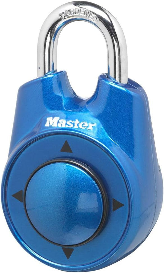 Blue Master Lock 1500iD Directional Combination Padlock - Set Your Own Code - WildKart
