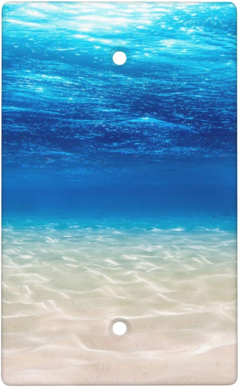 Blue Sea Decorative Wall Plate Cover for 1 Gang Switch - No Device, Lightswitch Faceplate Standard Size