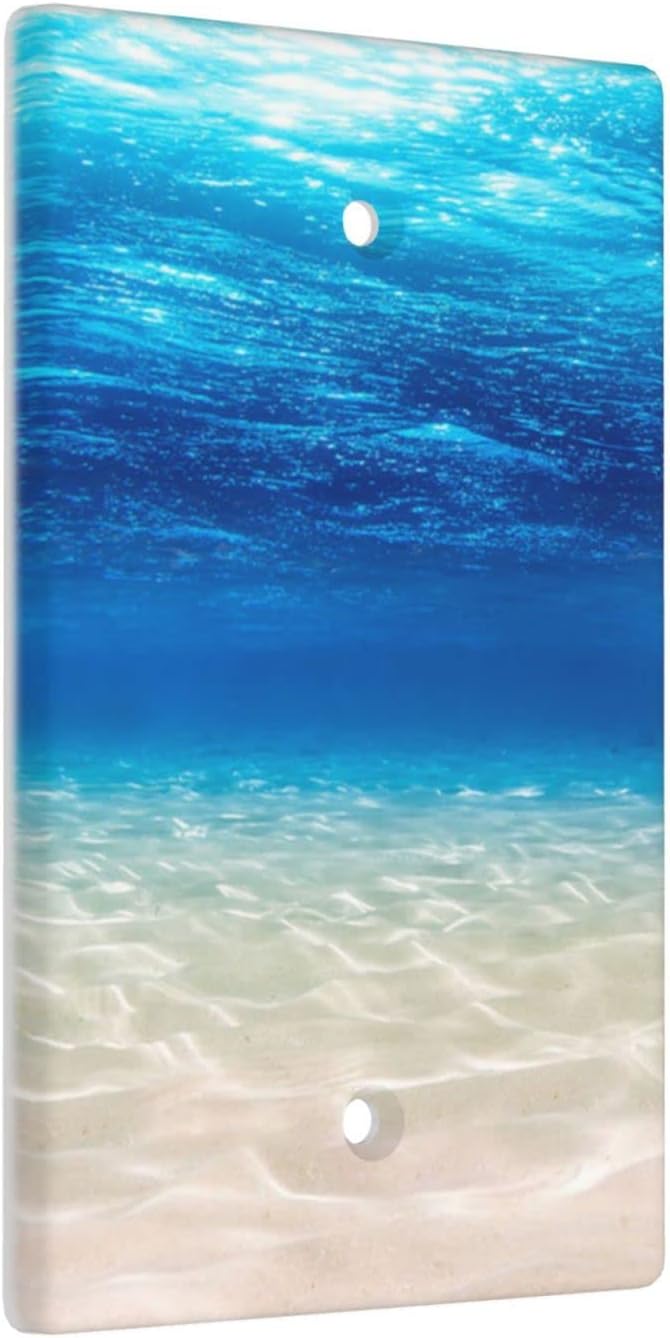 Blue Sea Decorative Wall Plate Cover for 1 Gang Switch - No Device, Lightswitch Faceplate Standard Size