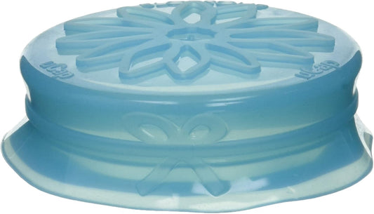 Blue Silicone Mason Jar Sipping Lid Cap for Standard Size Jars - 3.5 Inches - 1 Lid