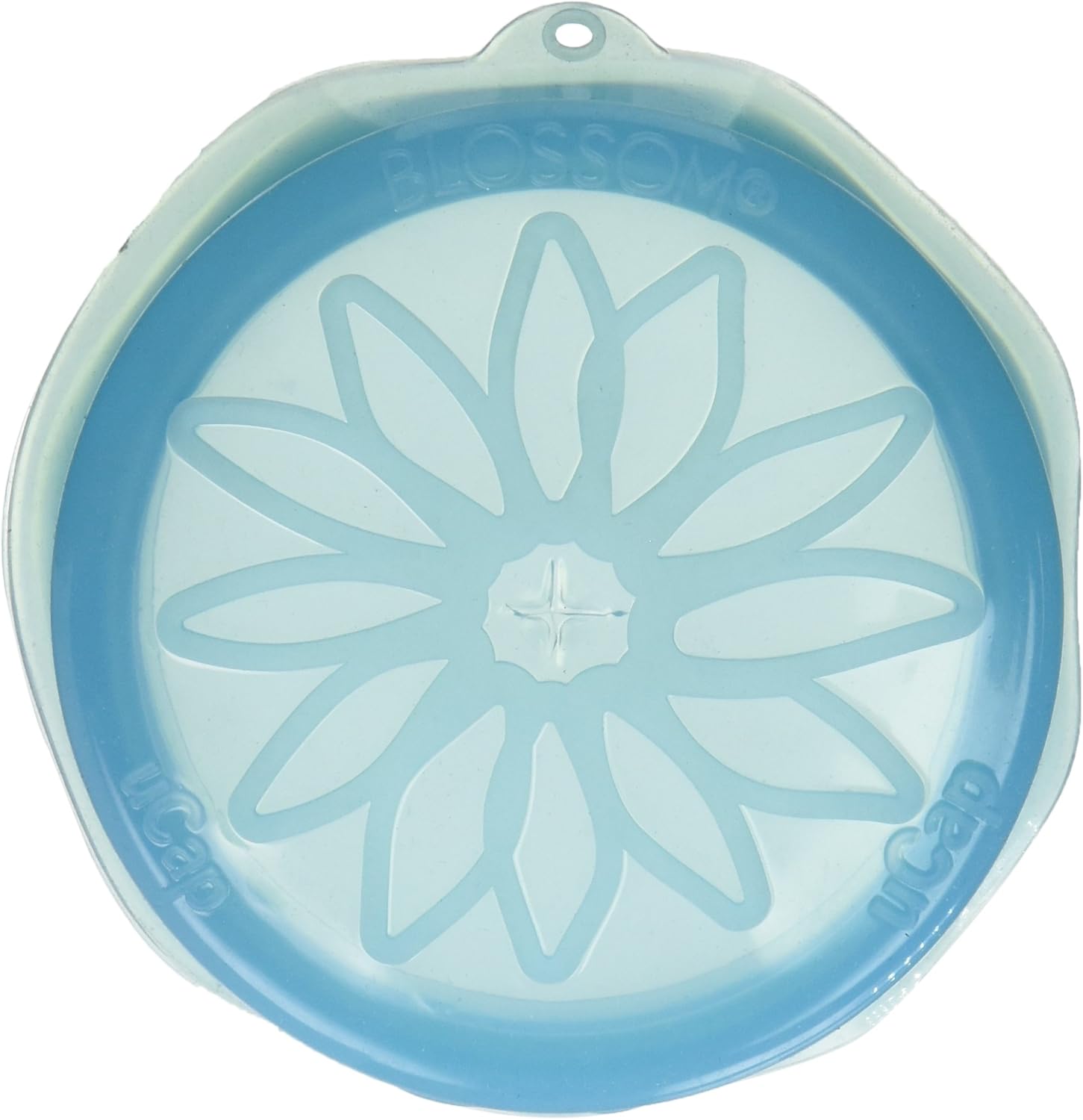 Blue Silicone Mason Jar Sipping Lid Cap for Standard Size Jars - 3.5 Inches - 1 Lid