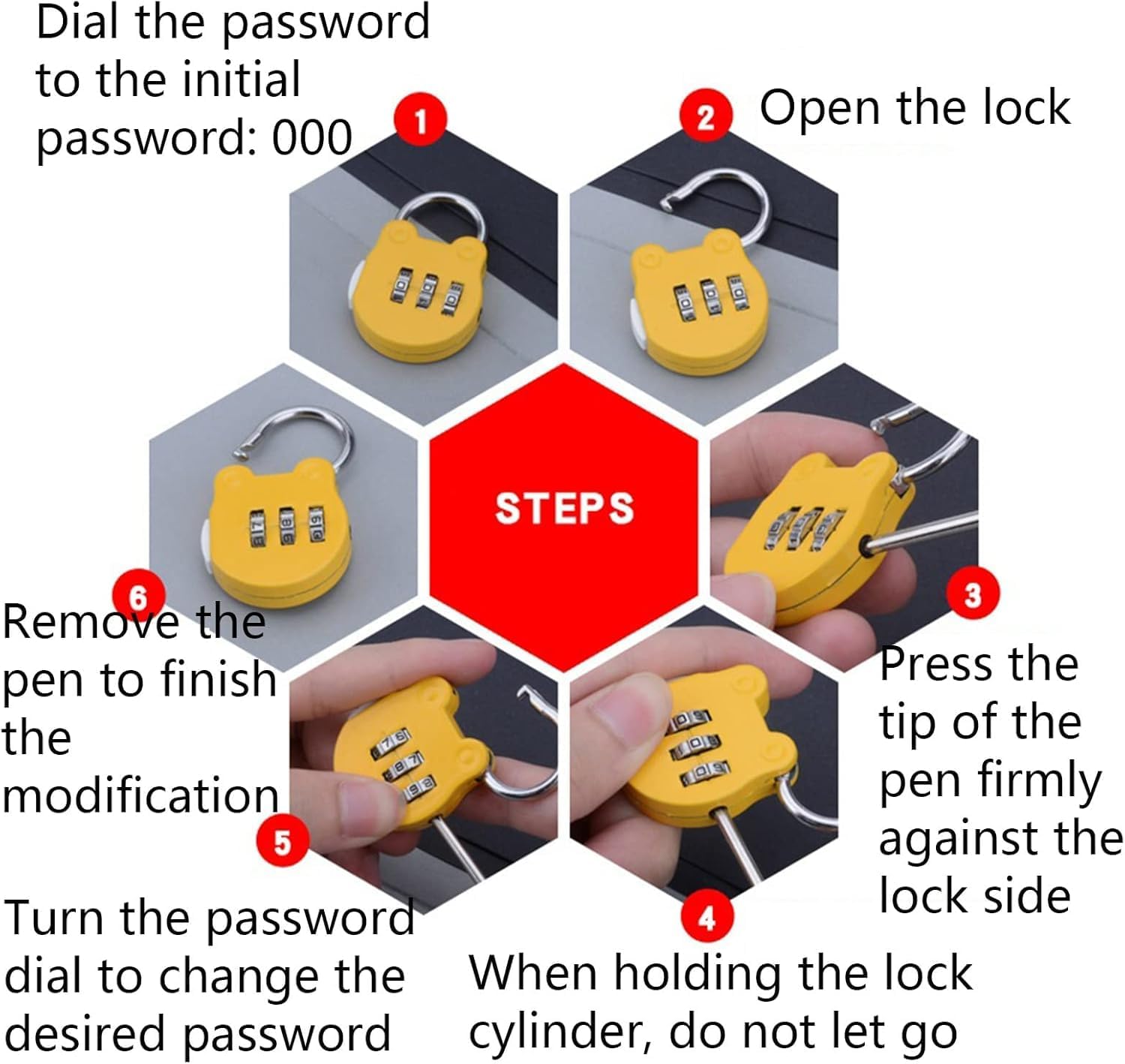 Blue Zinc Alloy 3-Digit Combination Padlock - Resettable Code Lock for Travel, Backpack, Gym, School Lockers, Luggage - Small Portable Security Password Lock for Suitcase and Bags