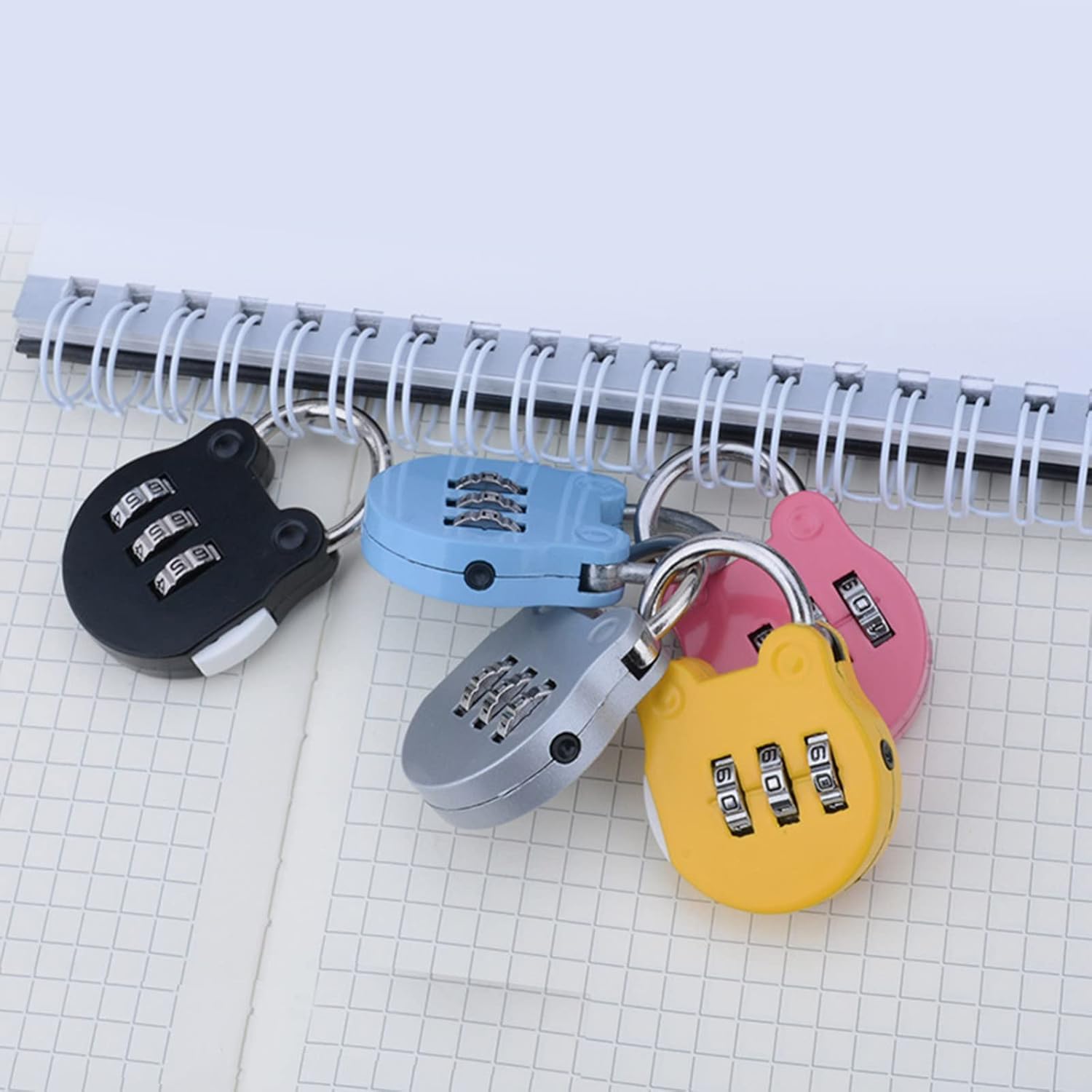 Blue Zinc Alloy 3-Digit Combination Padlock - Resettable Code Lock for Travel, Backpack, Gym, School Lockers, Luggage - Small Portable Security Password Lock for Suitcase and Bags