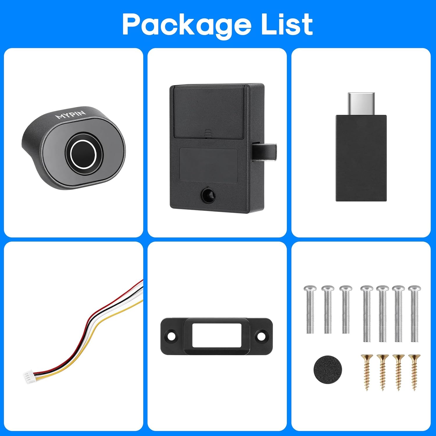 Bluetooth Fingerprint Cabinet Lock - Smart Biometric Keyless Wardrobe Safety Lock for DIY Wooden Furniture - Alloy Steel