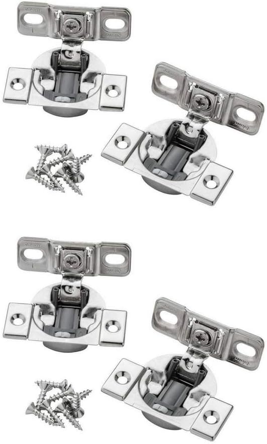 Blum Compact Soft-Close Bluemotion 1-3/8" Overlay Hinge Set with 4 Hinges