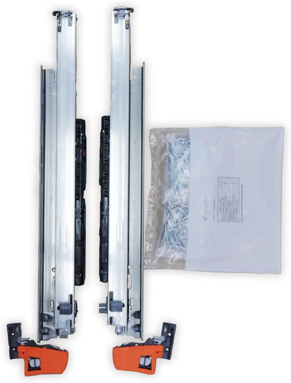 Blum Movento Blumotion S 760H Drawer Runners - 270mm Full Extension, 40kg Capacity, 1 Pair with Coupling and Mounting Accessories