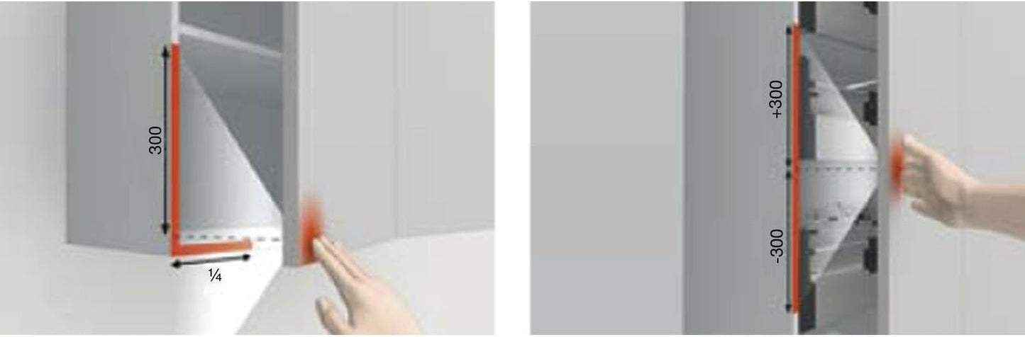 Blum Tip-On 956A1004 Long Version with Magnet Grey for Doors