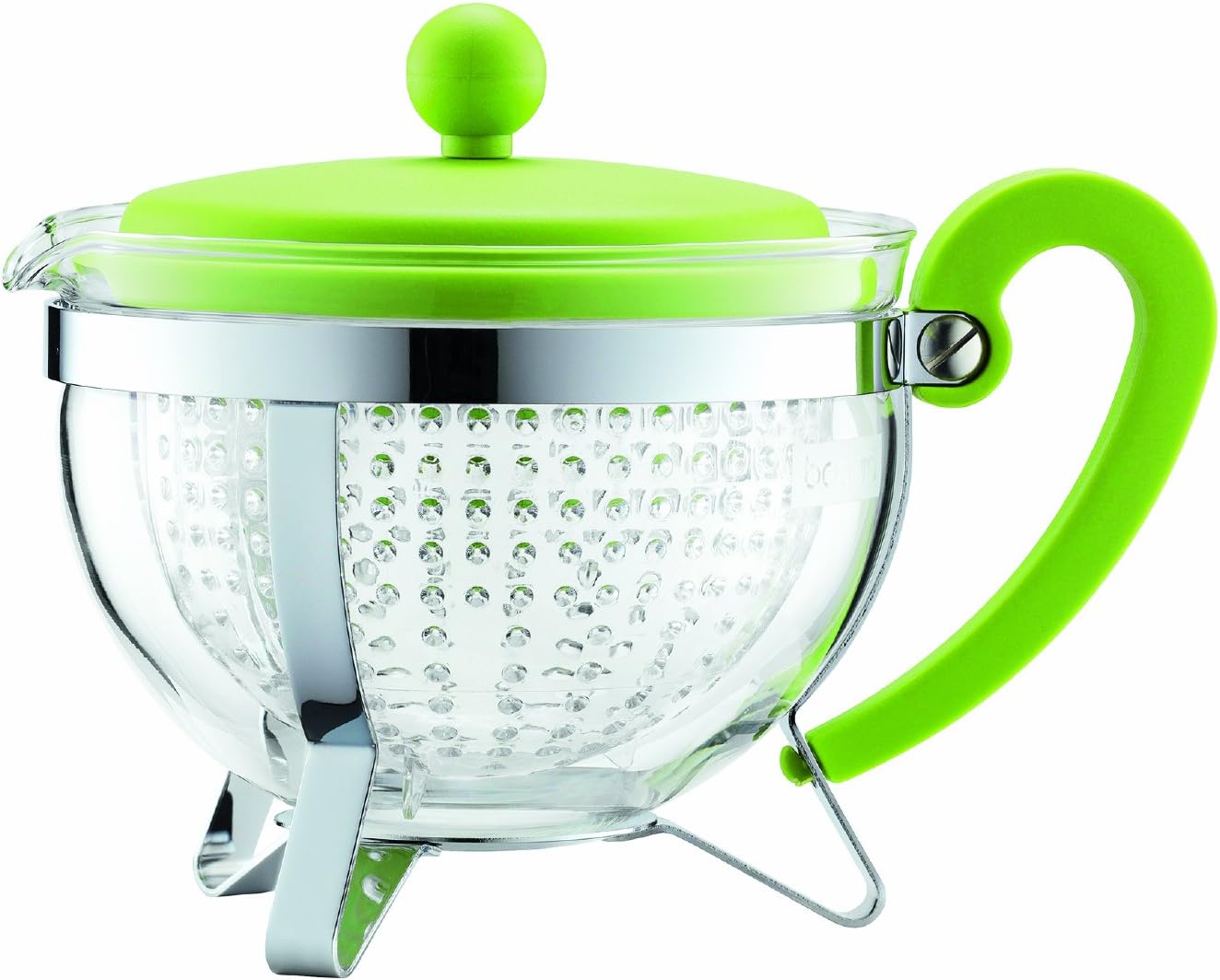 Bodum Chambord 1-Liter Tea Pot, 34-Ounce Capacity, Green Color, Durable Glass Material