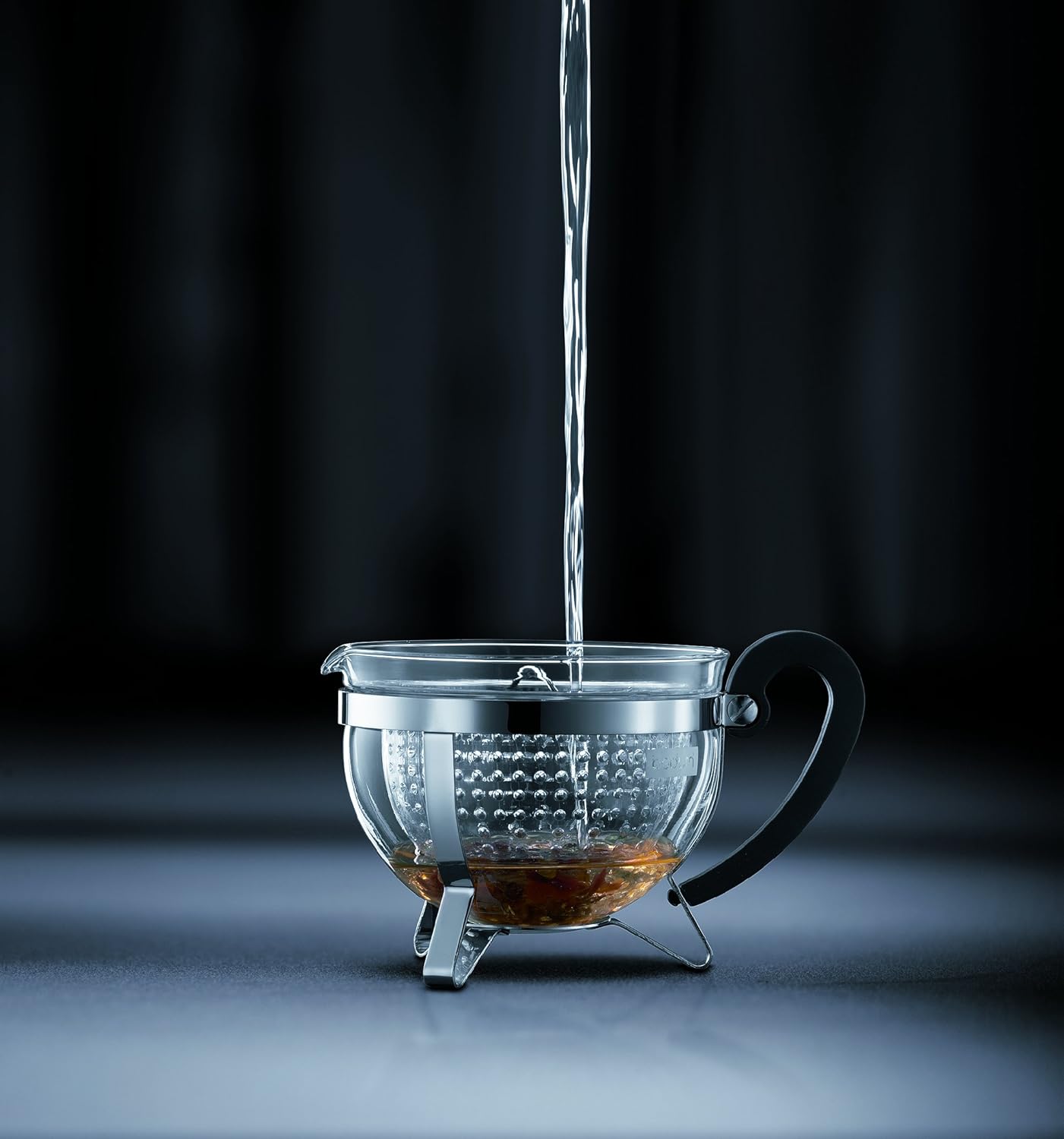 Bodum Chambord 1-Liter Tea Pot, 34-Ounce Capacity, Green Color, Durable Glass Material