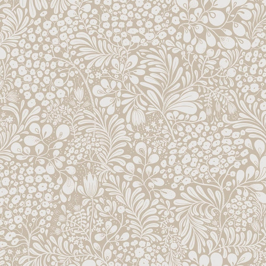 Boho Floral Peel and Stick Wallpaper Beige Contact Paper Removable Self Adhesive Cabinet Waterproof Vinyl Roll 17.3''x78.7