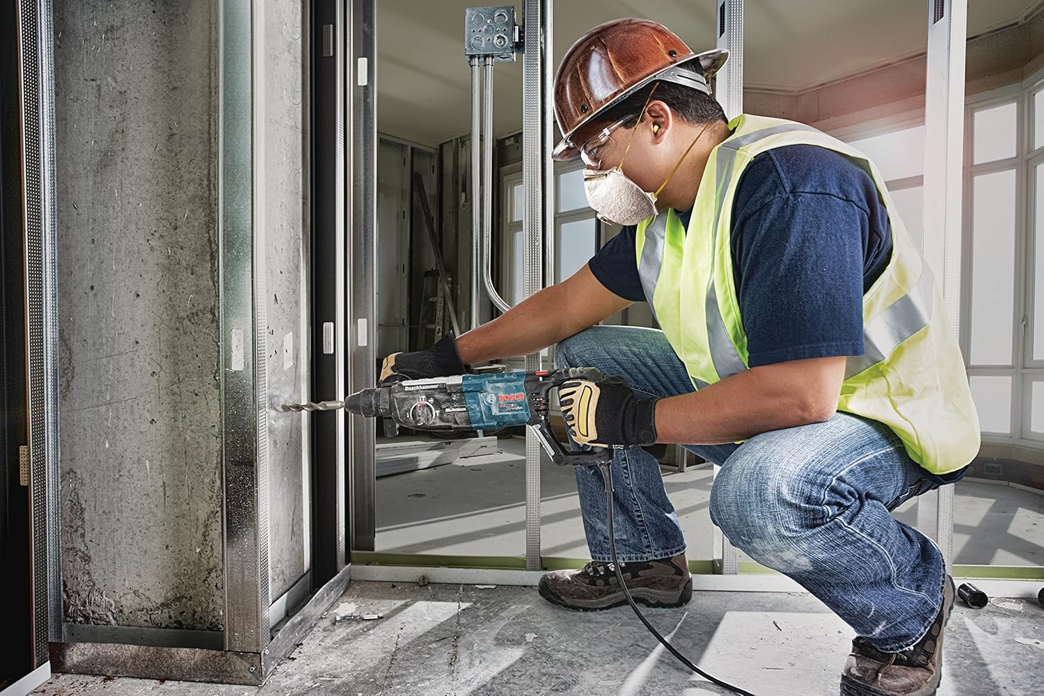 BOSCH HC2093 9/16 in. x 6 in. x 8 in. Bulldog SDS-Plus Rotary Hammer Bit - High-Quality Concrete Drilling Tool