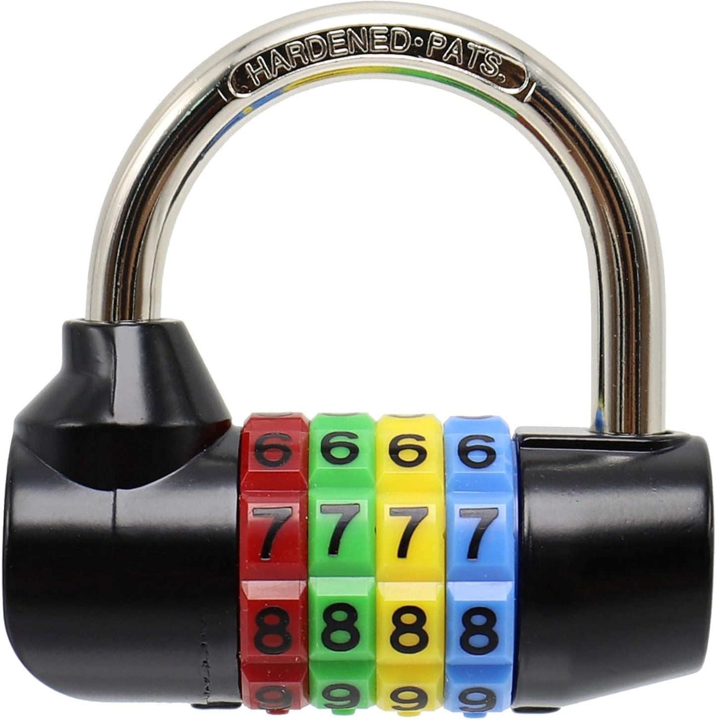 Bosvision 4-Digit Combination Padlock with 7ft. Security Steel Cable and 5/16" Shackle