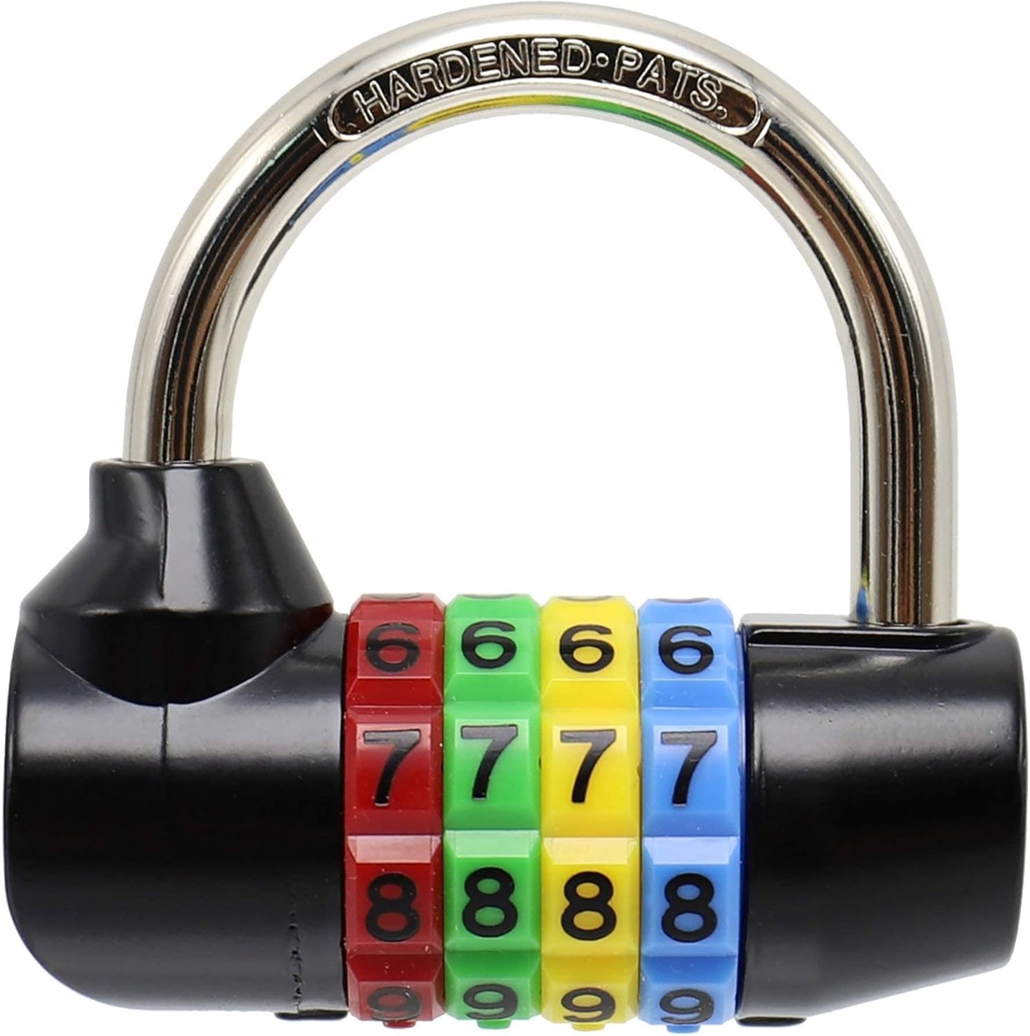 Bosvision 4-Digit Combination Padlock with 7ft. Security Steel Cable and 5/16" Shackle