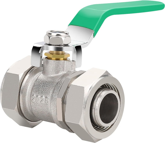 Brass Ball Valve for 3/4'' Air Piping System in Shop Garage - Shut-Off Fittings for Compressed Air Line