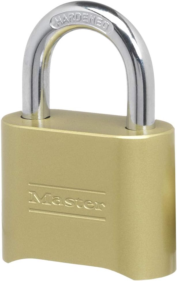 Brass Finish Master Lock 175 Padlock with Customizable Combination