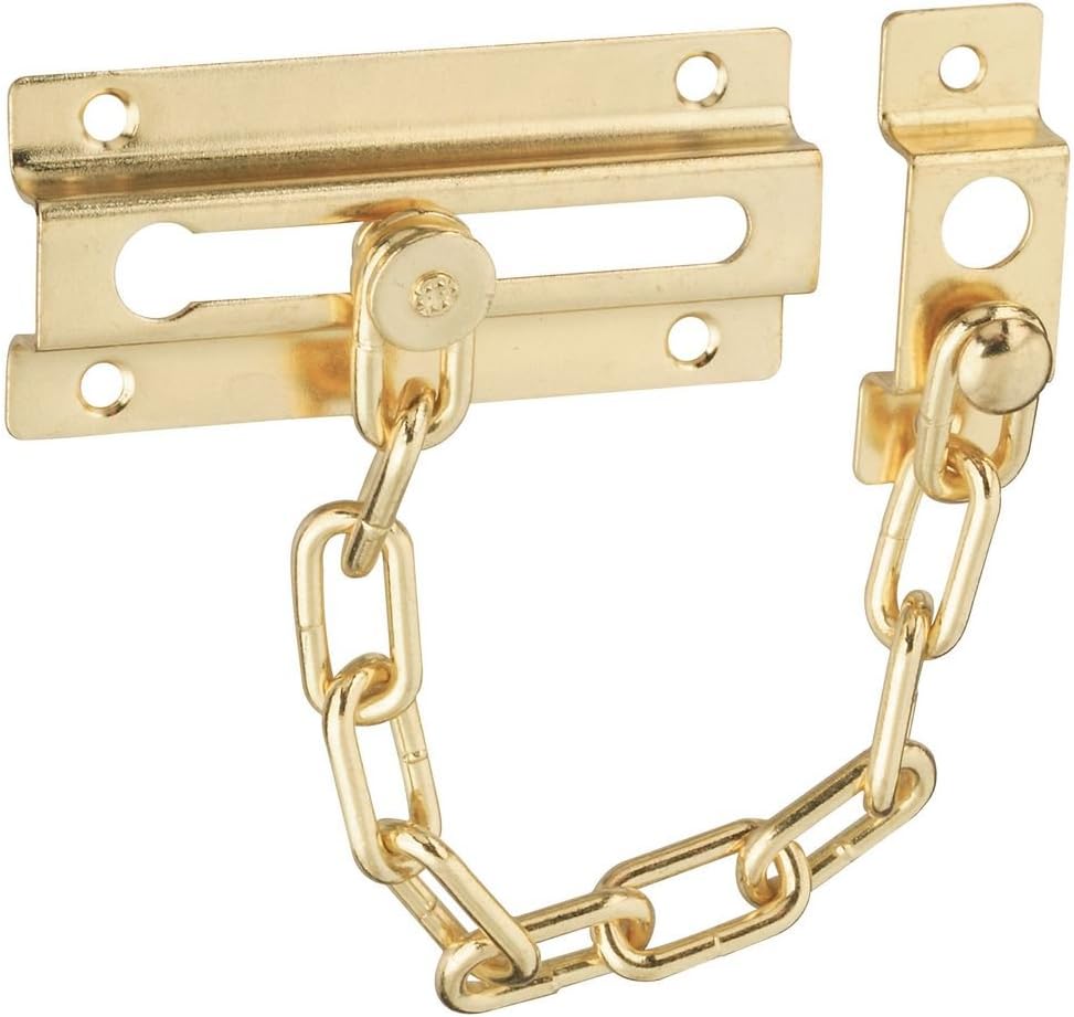 Brass National Hardware Door Chain V807 N183-590, 1/2" x 6" - Secure Your Door with Quality Hardware