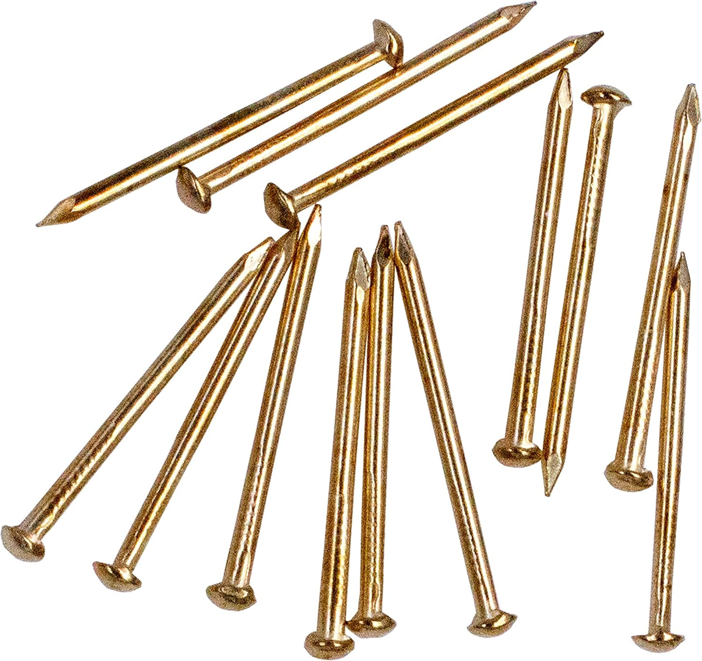 Brass Plated Hanging Picture Nails Assortment Kit (300pcs, 25MM) for Hardware