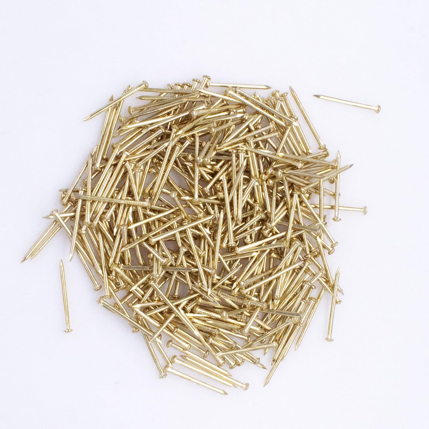 Brass Plated Hanging Picture Nails Assortment Kit (300pcs, 25MM) for Hardware