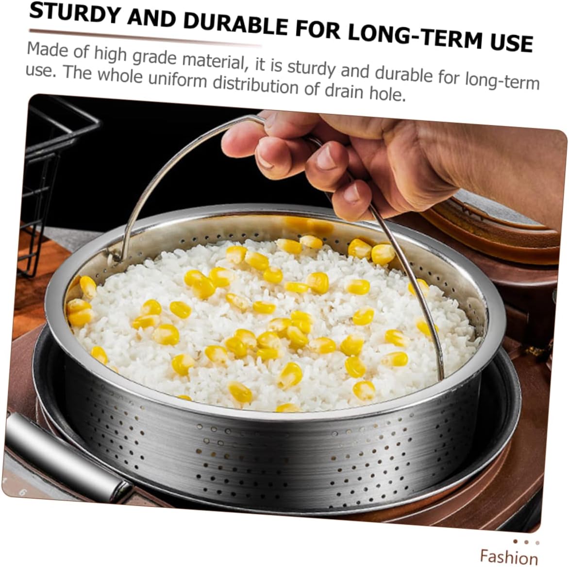 BRIGHTFUFU Multi-Use Steamer Insert Basket with Handle for Small Pressure Cookers