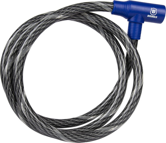 Brinks 675-65801 5/8" x 6' Commercial Braided Cable with M1 Keyway in Black and Blue