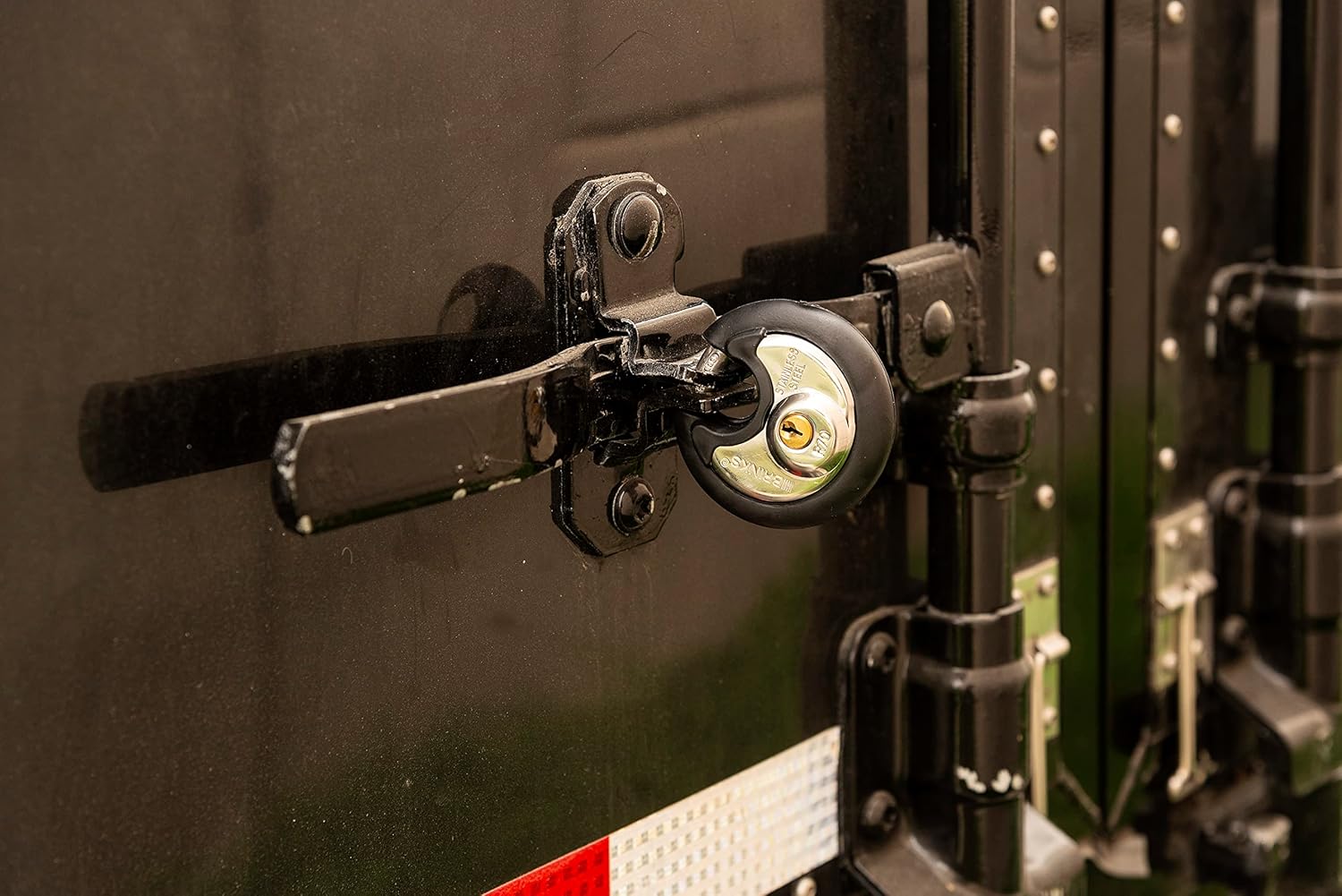 BRINKS 70mm Stainless Steel Heavy Duty Padlock & Key 2 Pack for Storage Shed, Garage, Locker, Sliding Doors, Cabinets - Keyed Alike Discus Lock with Steel Shackle, Black