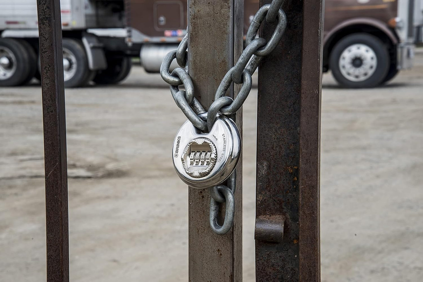 Brinks 80mm Chrome Plated Combination Padlock with Hardened Steel Shackle - Resettable Security Lock for Storage Lockers, Toolboxes, Sheds - WildKart