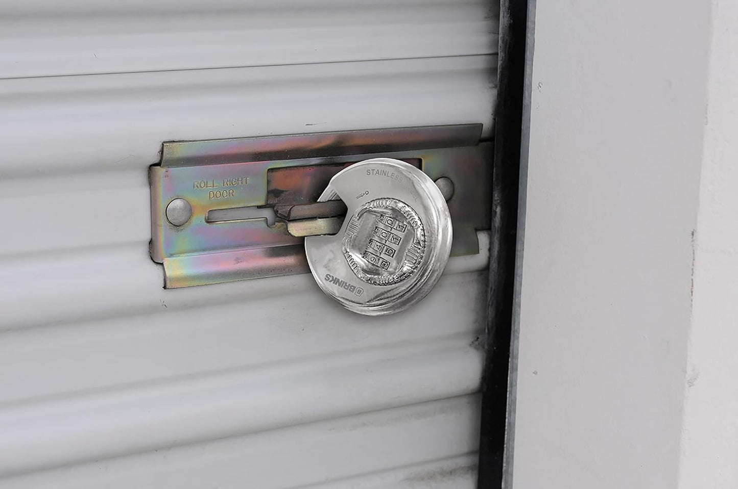 Brinks 80mm Chrome Plated Combination Padlock with Hardened Steel Shackle - Resettable Security Lock for Storage Lockers, Toolboxes, Sheds - WildKart