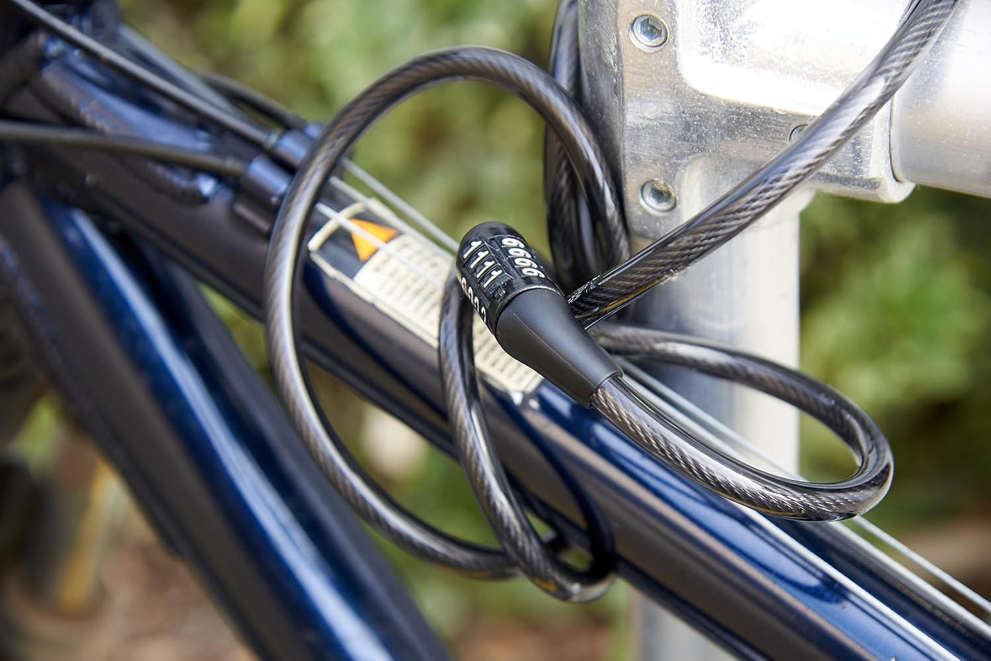 BRINKS Heavy Duty Security Bundle: 50mm Dial Combination Padlock & 5 ft Bike Lock Cable with Preset Combination