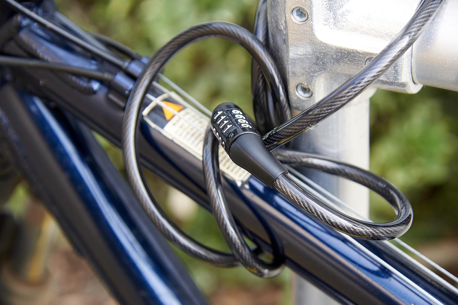 BRINKS Heavy Duty Security Bundle: 50mm Dial Combination Padlock & 5 ft Bike Lock Cable with Preset Combination