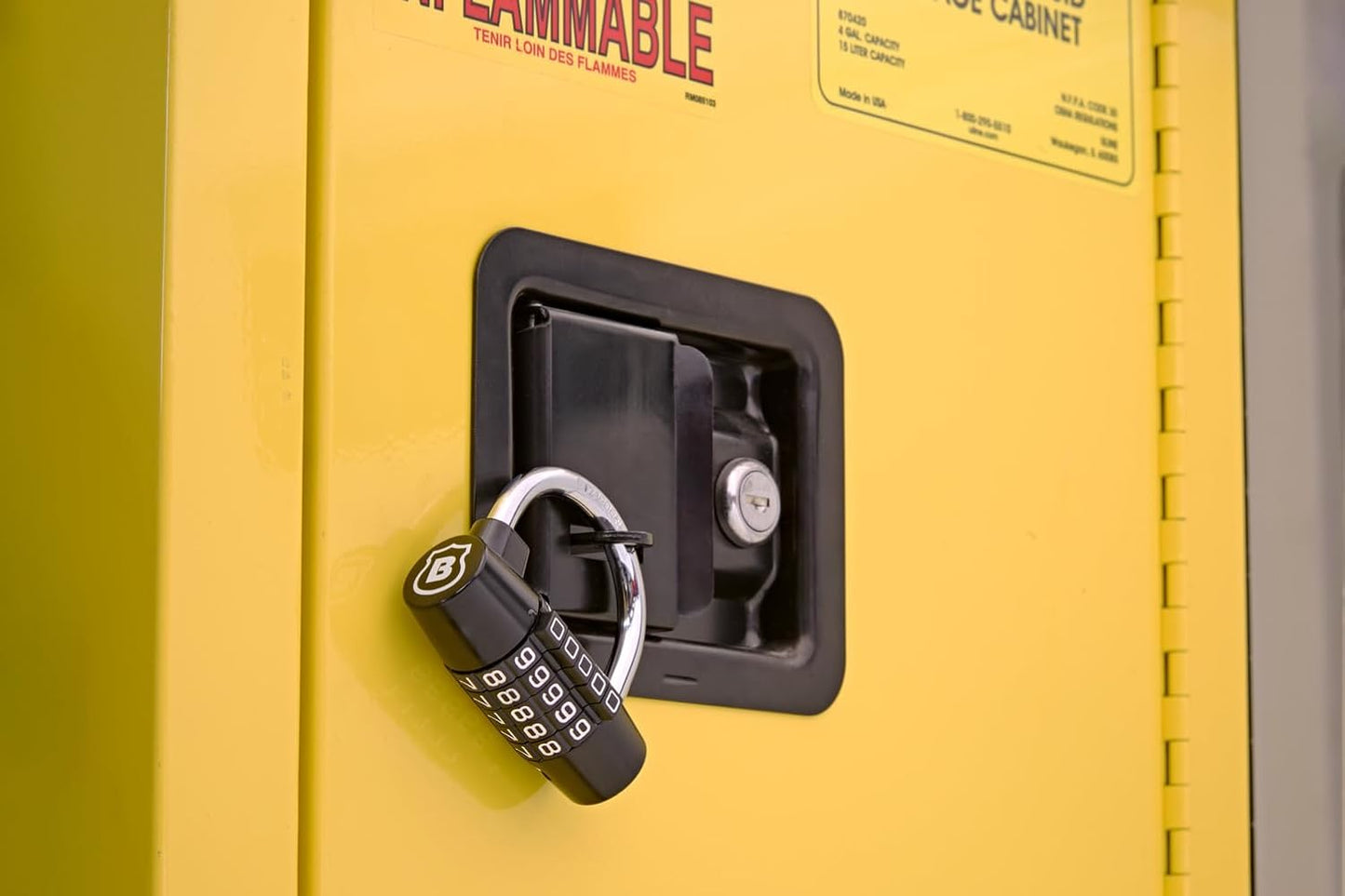 Brinks Small U-Bar Padlock with 2-7/8in Resettable Combination - Secure Your Belongings - WildKart