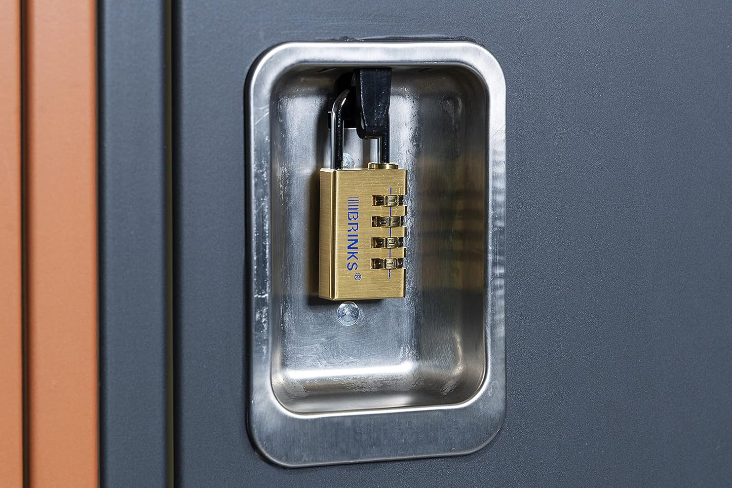 BRINKS Solid Brass Resettable Padlock - 30mm Chrome Plated, Hardened Steel Shackle - WildKart