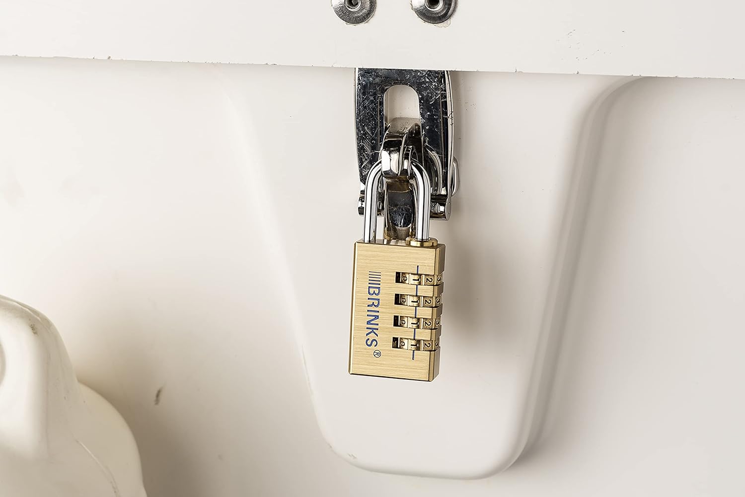 BRINKS Solid Brass Resettable Padlock - 30mm Chrome Plated, Hardened Steel Shackle - WildKart