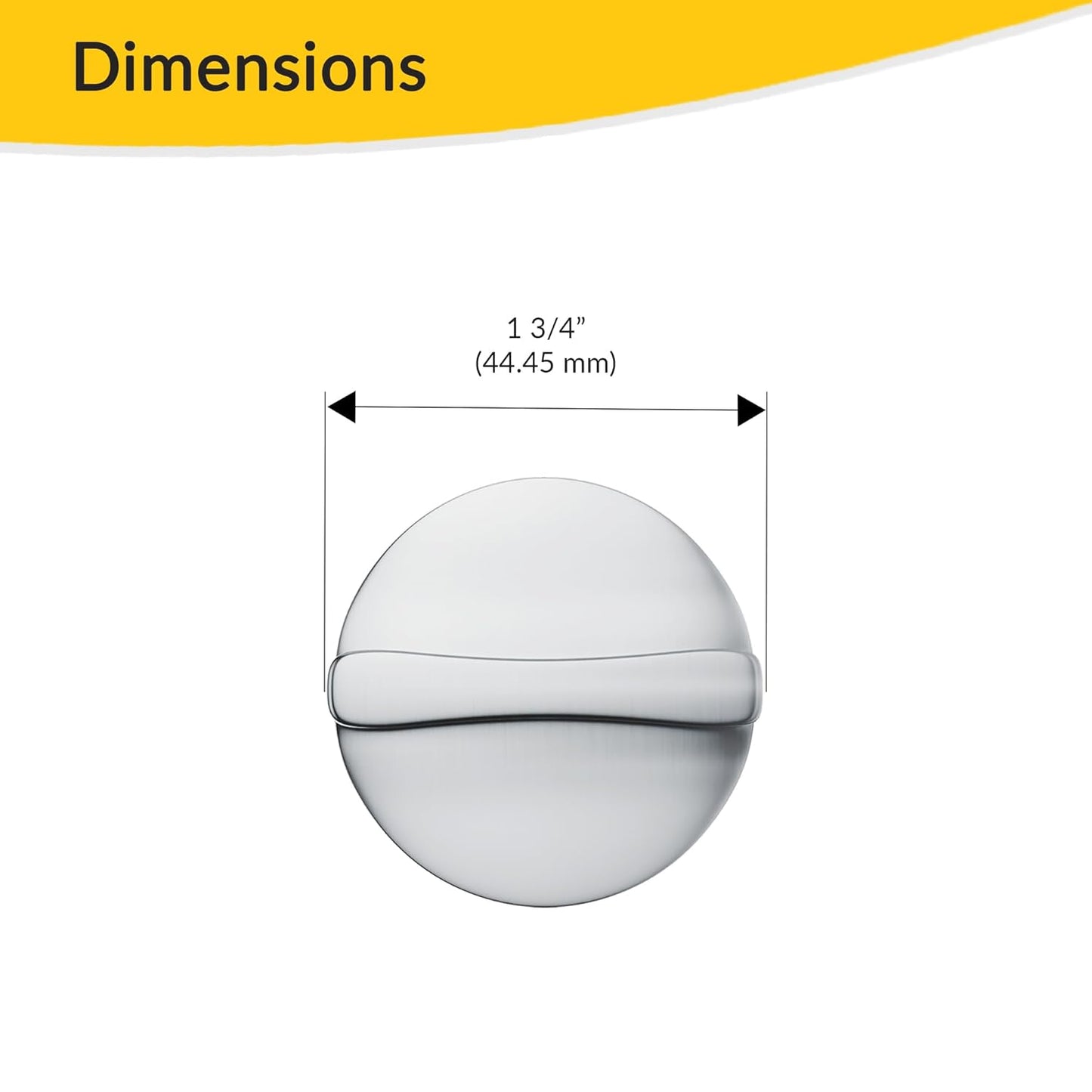 Brixwell 91-130 Concealed Latch Cover and Knob - Chrome Finish for Enhanced Security and Style on 1" Steel Doors